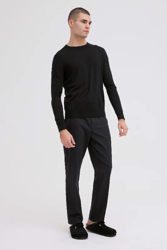 Layton Merino Wool Sweater - Black