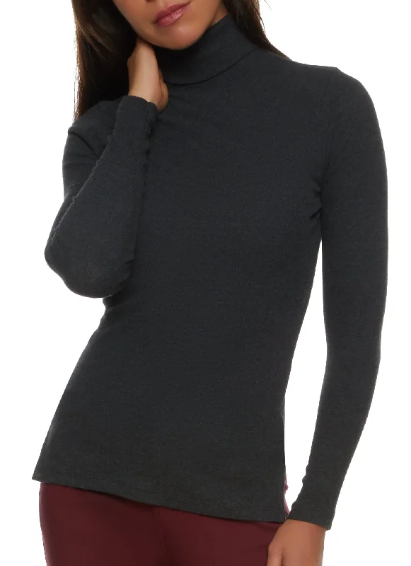 Basic Turtleneck Long Sleeve Top